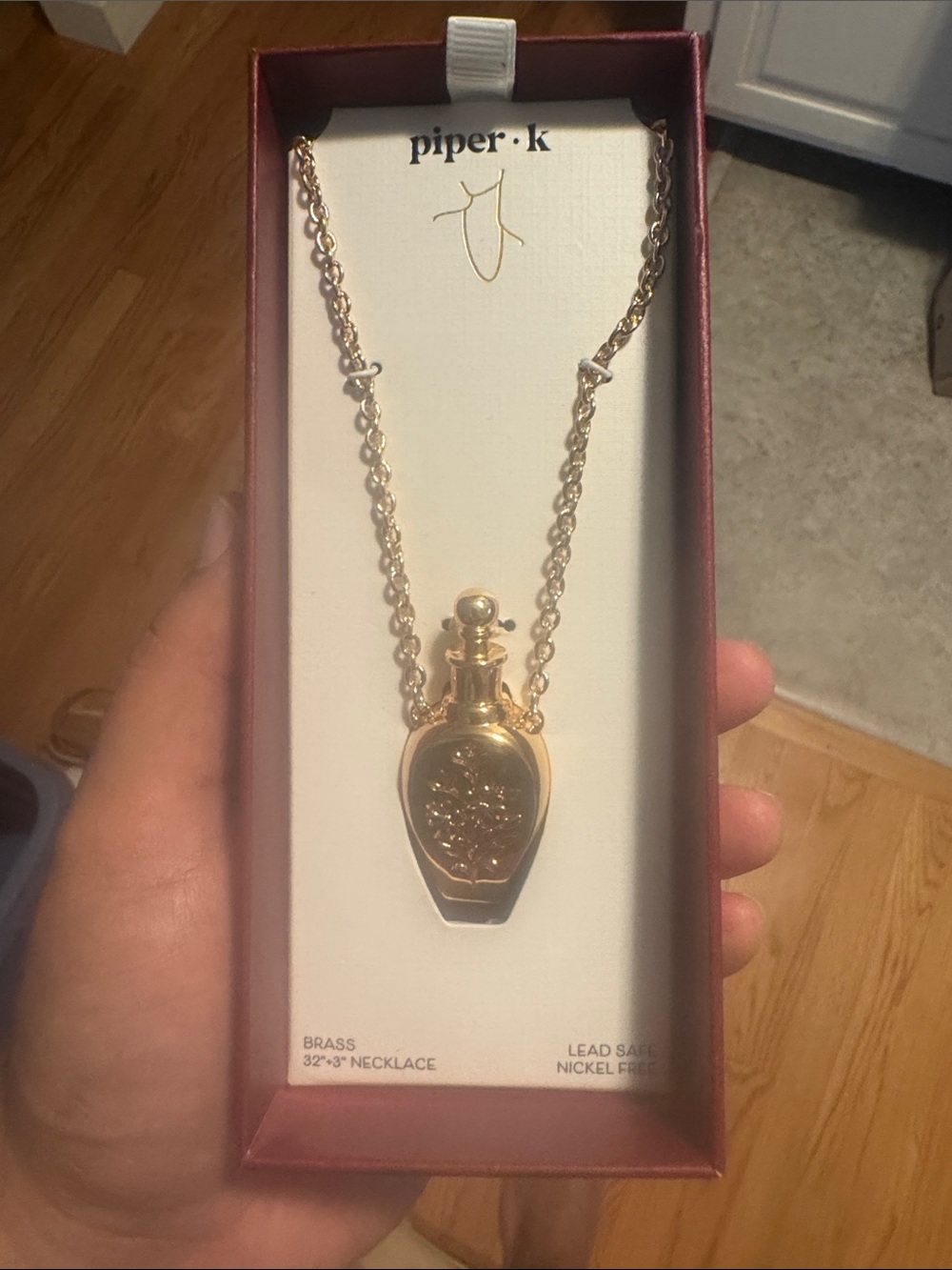 Piper Gold Bottle Pendant Necklace